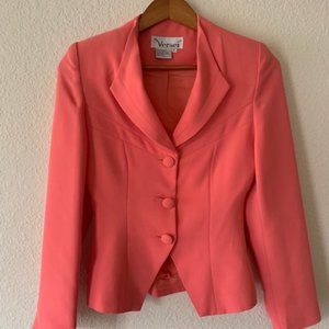 Striking Coral Pageant Interview Suit by Versei 2